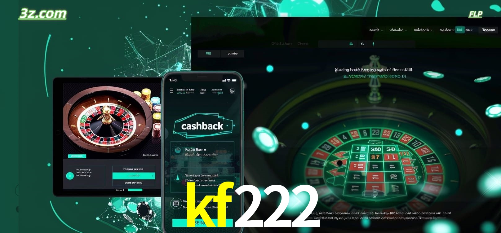 Jogue roleta em dispositivos móveis e desktop com kf222